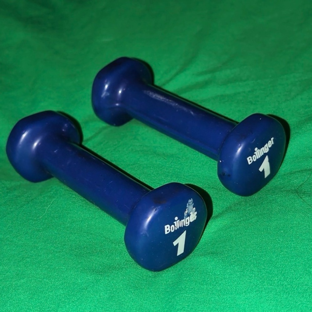 Bollinger 1 Pound Weight Dumbbells Hand Weights Set of 2 Blue